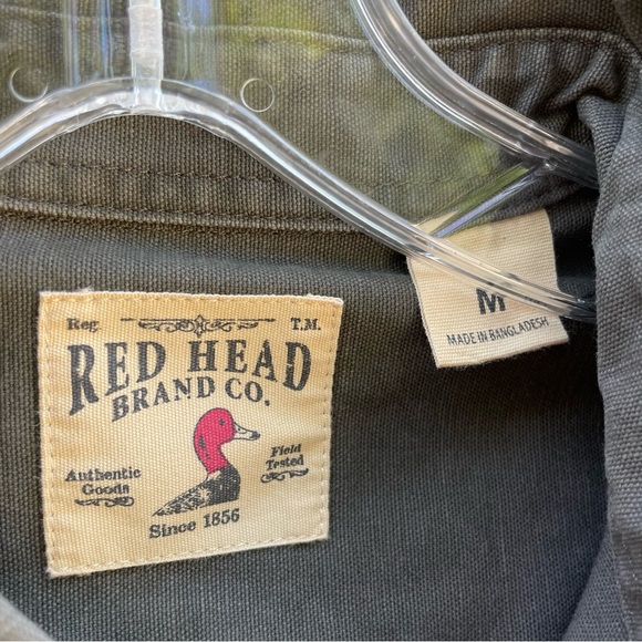 Red Head Brand Co. Size Medium Men’s Button-Up Green Outdoor Short-sleeve Shirt - Picture 3 of 6